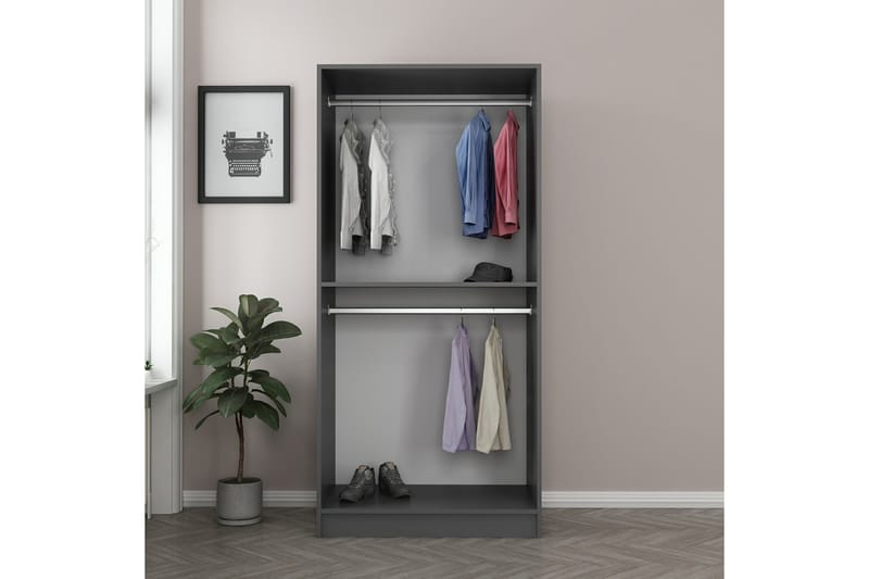 Fruitland Garderobe 90 cm - Antrasitt - Garderober & garderobesystem - Garderobeskap & klesskap