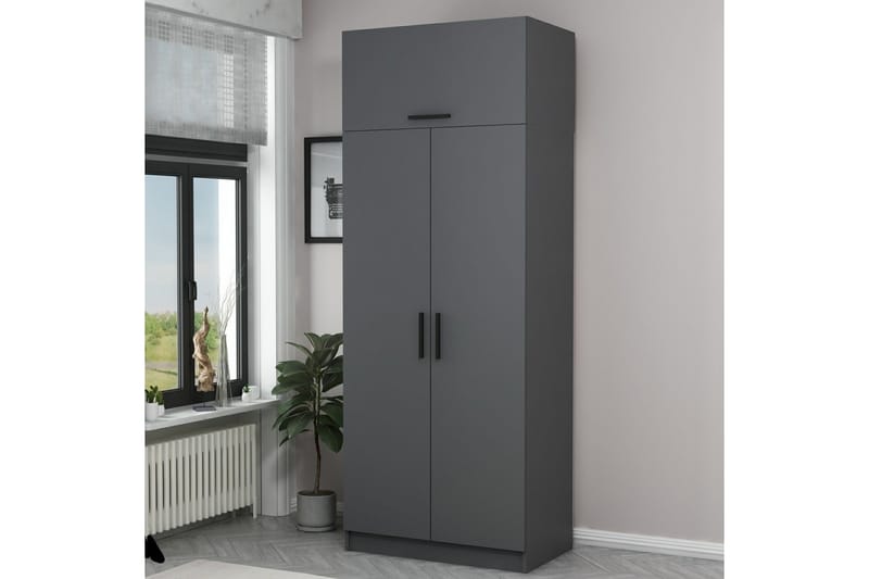 Fruitland Garderobe 90 cm - Antrasitt - Oppbevaring - Klesoppbevaring - Garderober & garderobesystem