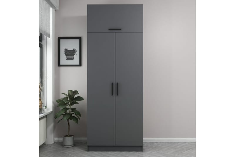 Fruitland Garderobe 90 cm - Antrasitt - Oppbevaring - Klesoppbevaring - Garderober & garderobesystem