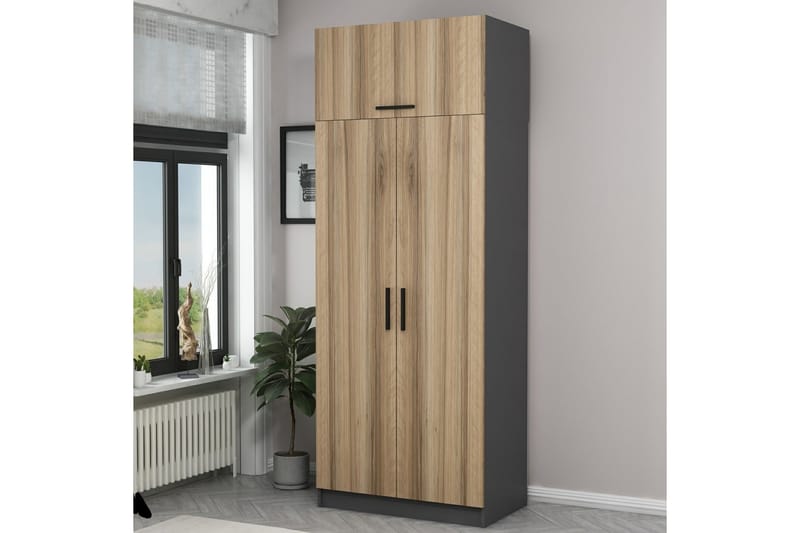 Fruitland Garderobe 90 cm - Antrasitt - Oppbevaring - Klesoppbevaring - Garderober & garderobesystem