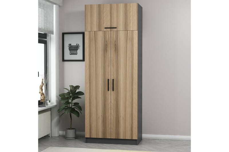 Fruitland Garderobe 90 cm - Antrasitt - Oppbevaring - Klesoppbevaring - Garderober & garderobesystem