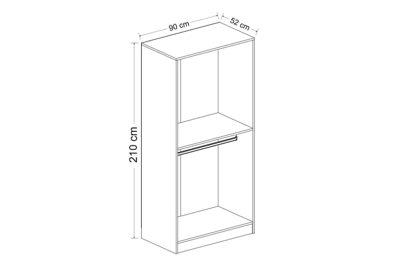 Fruitland Garderobe 90 cm - Brun - Oppbevaring - Klesoppbevaring - Garderober & garderobesystem