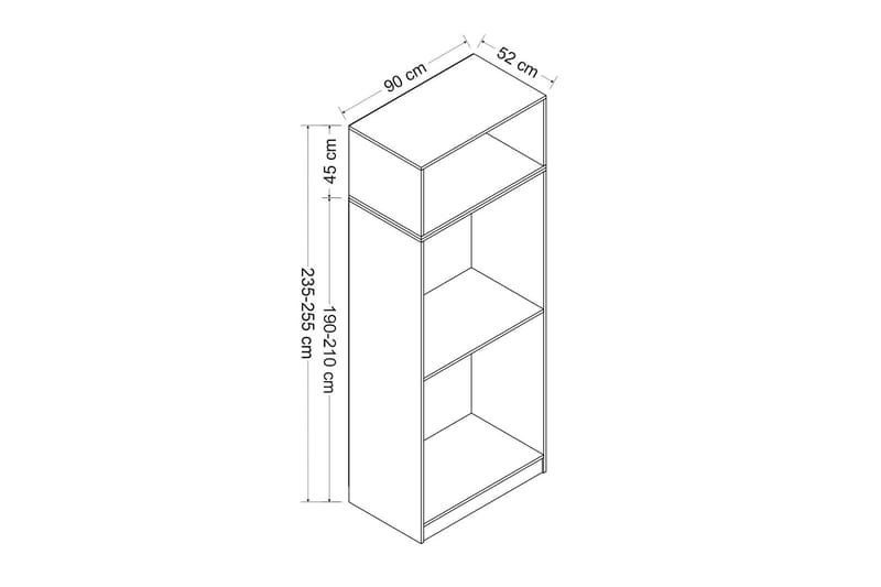 Fruitland Garderobe 90 cm - Brun - Oppbevaring - Klesoppbevaring - Garderober & garderobesystem