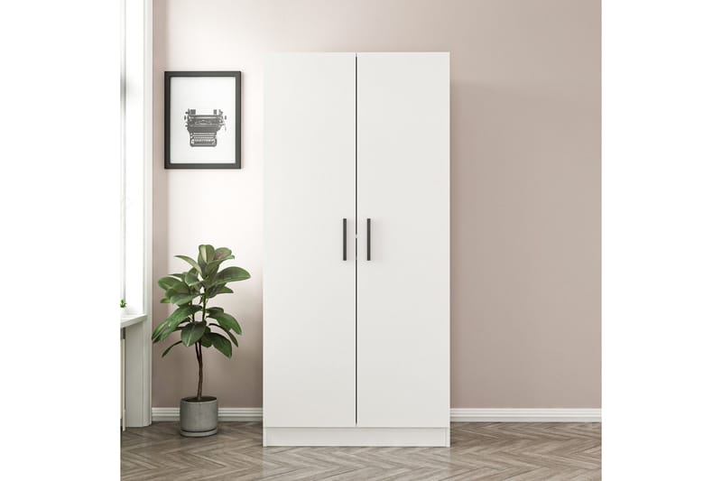 Fruitland Garderobe 90 cm - Hvit - Oppbevaring - Klesoppbevaring - Garderober & garderobesystem