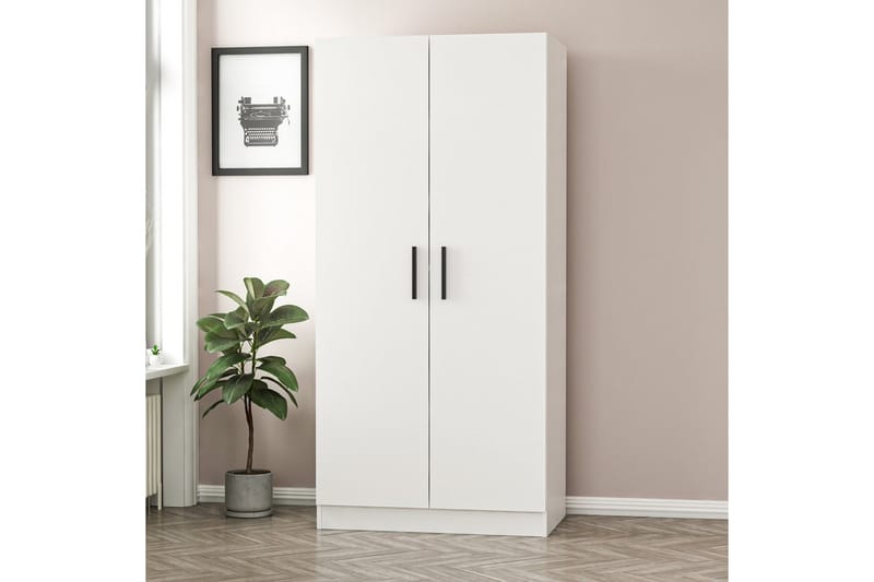 Fruitland Garderobe 90 cm - Hvit - Oppbevaring - Klesoppbevaring - Garderober & garderobesystem