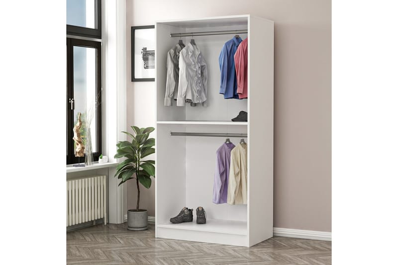 Fruitland Garderobe 90 cm - Hvit - Oppbevaring - Klesoppbevaring - Garderober & garderobesystem