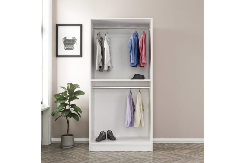 Fruitland Garderobe 90 cm - Hvit - Oppbevaring - Klesoppbevaring - Garderober & garderobesystem