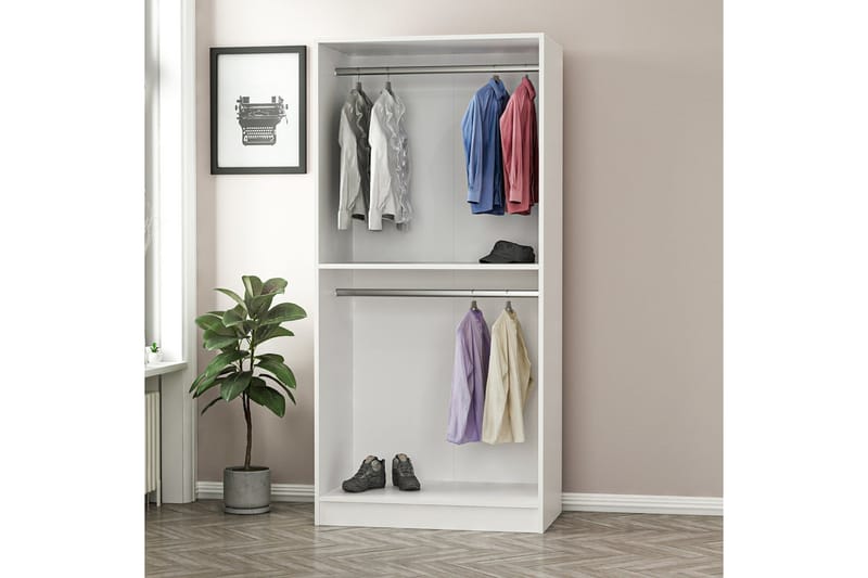 Fruitland Garderobe 90 cm - Hvit - Garderober & garderobesystem - Garderobeskap & klesskap