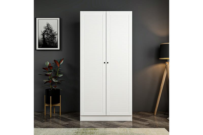 Fruitland Garderobe 90 cm - Hvit - Oppbevaring - Klesoppbevaring - Garderober & garderobesystem