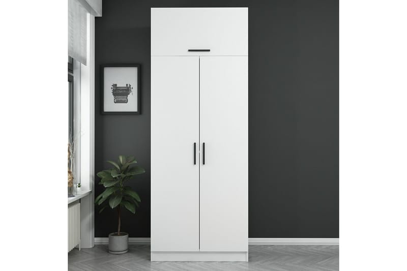 Fruitland Garderobe 90 cm - Hvit - Oppbevaring - Klesoppbevaring - Garderober & garderobesystem