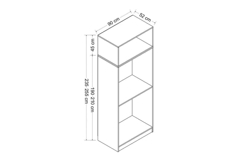 Fruitland Garderobe 90 cm - Hvit - Oppbevaring - Klesoppbevaring - Garderober & garderobesystem