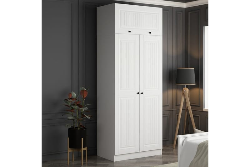 Fruitland Garderobe 90 cm - Hvit - Oppbevaring - Klesoppbevaring - Garderober & garderobesystem