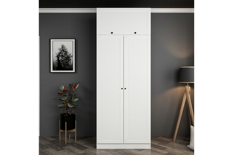 Fruitland Garderobe 90 cm - Hvit - Oppbevaring - Klesoppbevaring - Garderober & garderobesystem