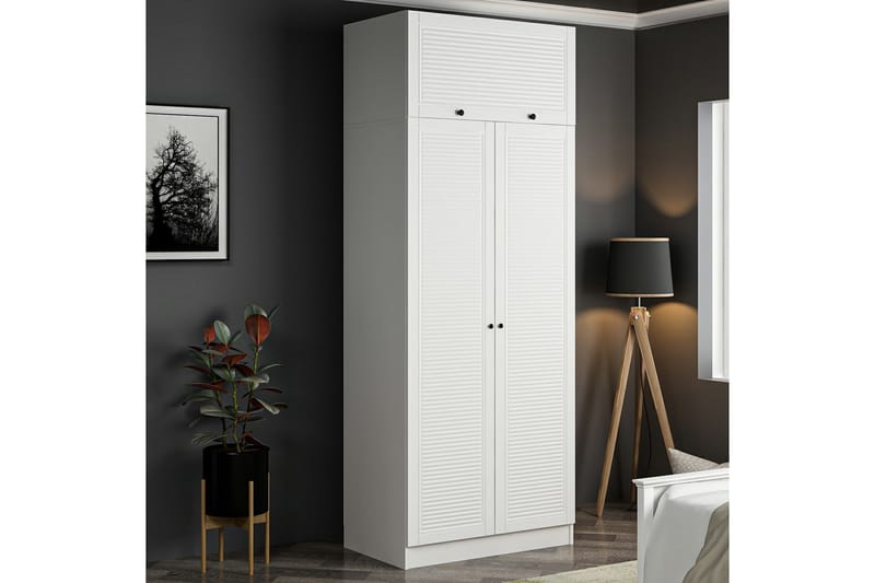 Fruitland Garderobe 90 cm - Hvit - Oppbevaring - Klesoppbevaring - Garderober & garderobesystem