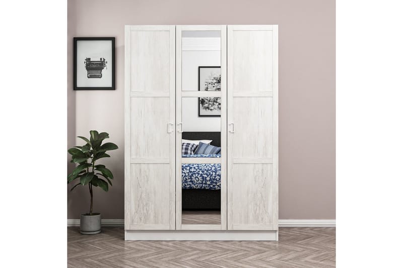 Fruitland Garderobe med Speil - Beige - Oppbevaring - Klesoppbevaring - Garderober & garderobesystem