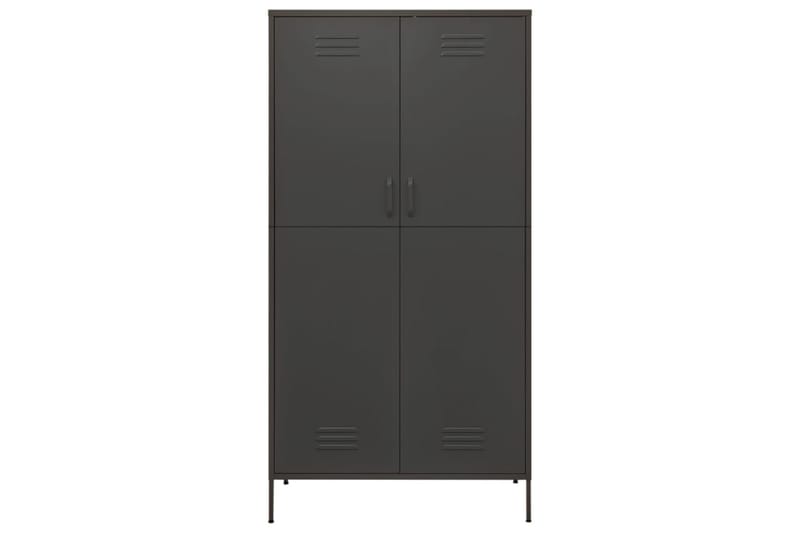 Garderobe antrasitt 90x50x180 cm stål - Antrasittgrå - Oppbevaring - Klesoppbevaring - Garderober & garderobesystem