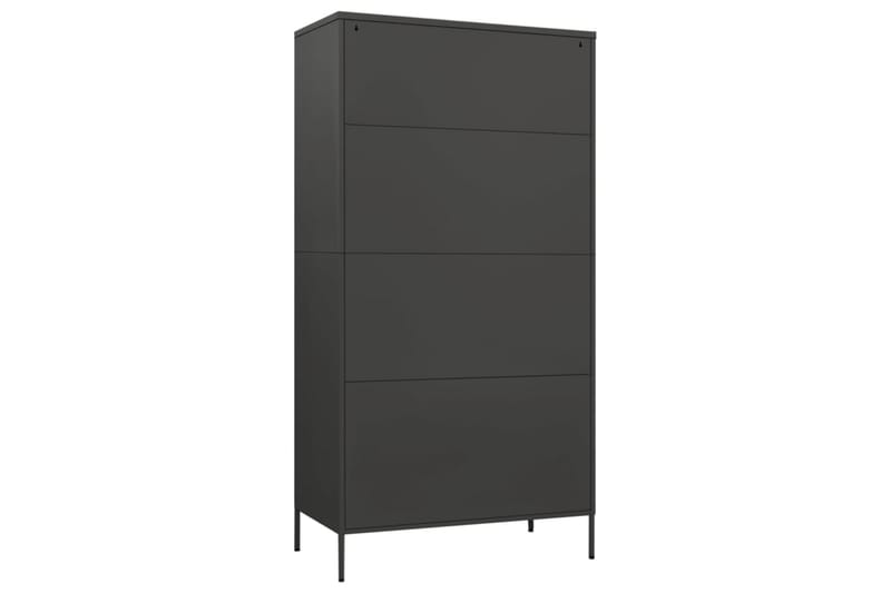 Garderobe antrasitt 90x50x180 cm stål - Antrasittgrå - Oppbevaring - Klesoppbevaring - Garderober & garderobesystem