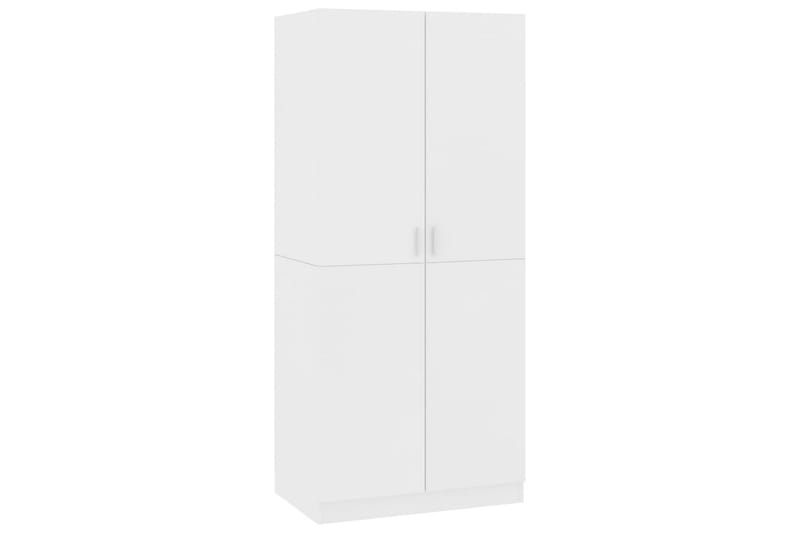 Garderobe hvit 80x52x180 cm sponplate - Oppbevaring - Klesoppbevaring - Garderober & garderobesystem