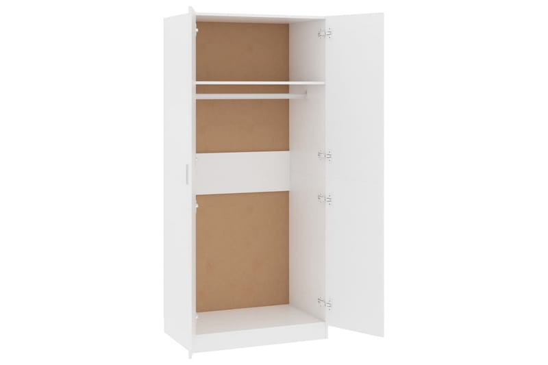 Garderobe hvit 80x52x180 cm sponplate - Oppbevaring - Klesoppbevaring - Garderober & garderobesystem