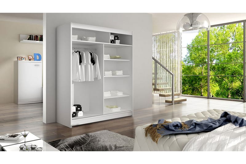 Garderobe Lino - Hvit - Oppbevaring - Klesoppbevaring - Garderober & garderobesystem