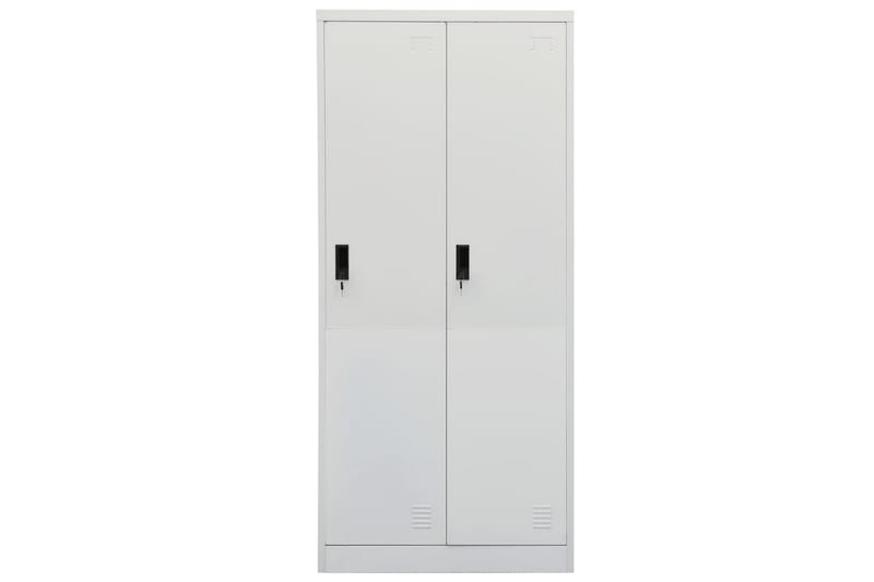 Garderobe lysegrå 80x50x180 cm stål - Grå - Oppbevaring - Klesoppbevaring - Garderober & garderobesystem