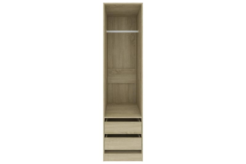 Garderobe med skuffer sonoma eik 50x50x200 cm sponplate - Brun - Oppbevaring - Klesoppbevaring - Garderober & garderobesystem