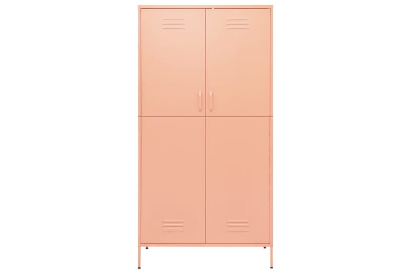 Garderobe rosa 90x50x180 cm stål - Rosa - Oppbevaring - Klesoppbevaring - Garderober & garderobesystem