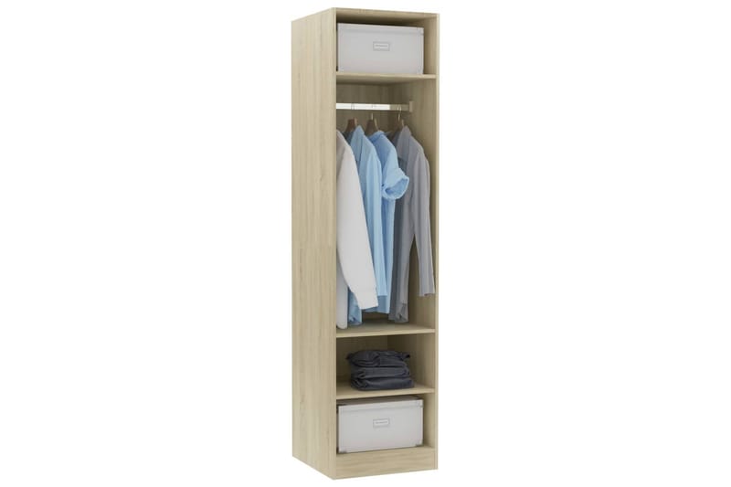 Garderobe sonoma eik 50x50x200 cm sponplate - Brun - Oppbevaring - Klesoppbevaring - Garderober & garderobesystem