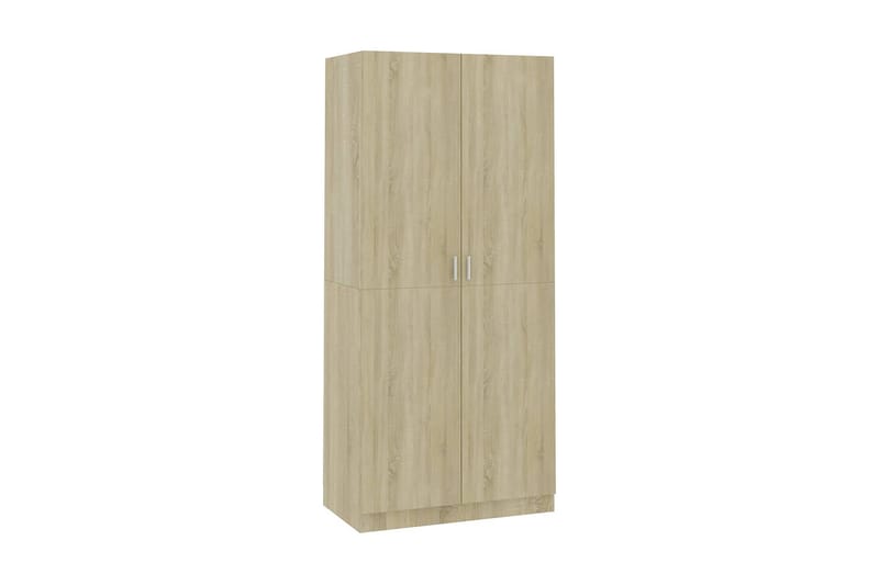 Garderobe sonoma eik 90x52x200 cm sponplate - Oppbevaring - Klesoppbevaring - Garderober & garderobesystem