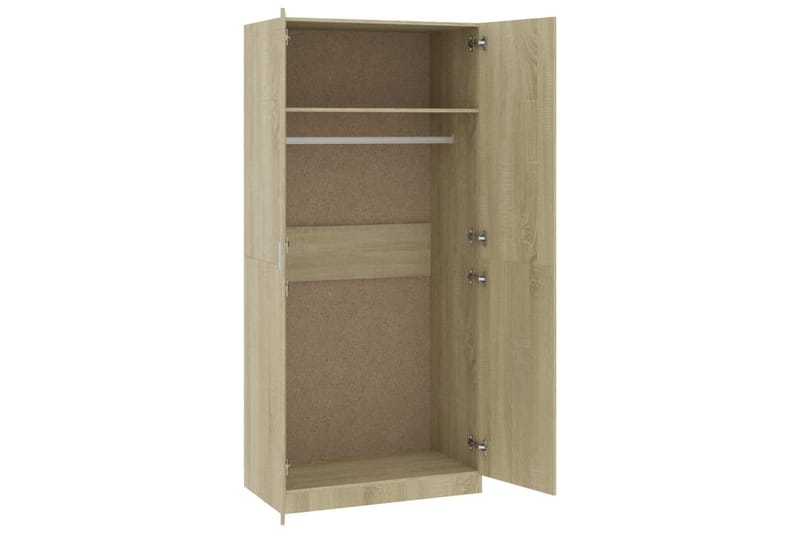 Garderobe sonoma eik 90x52x200 cm sponplate - Oppbevaring - Klesoppbevaring - Garderober & garderobesystem