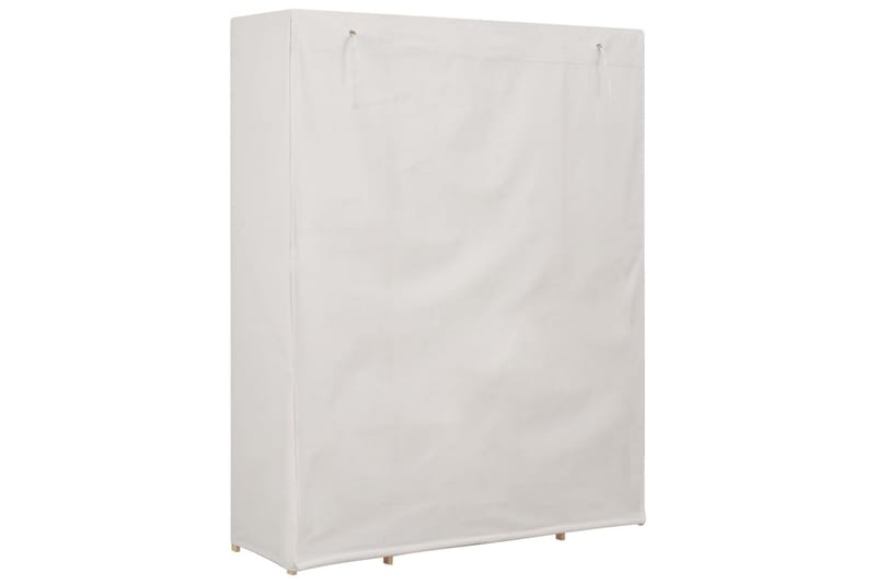 Garderobeskap hvit 135x40x170 cm stoff - Oppbevaring - Klesoppbevaring - Garderober & garderobesystem