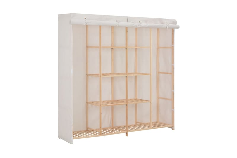 Garderobeskap hvit 173x40x170 cm stoff - Oppbevaring - Klesoppbevaring - Garderober & garderobesystem