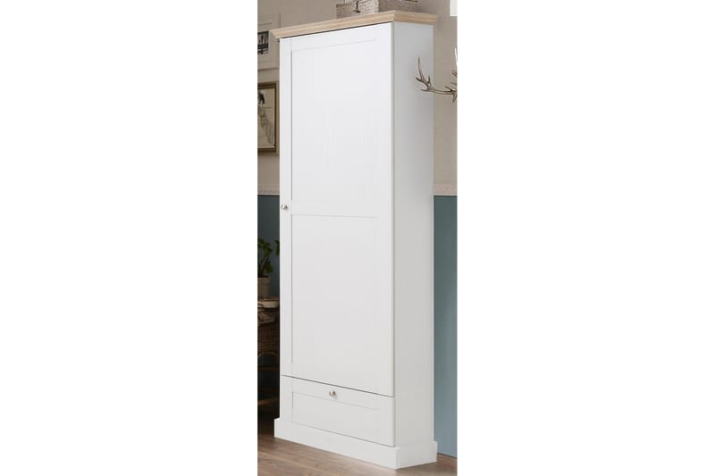 Dareia Garderobe 60 cm - Hvit / Brun - Oppbevaring - Klesoppbevaring - Garderober & garderobesystem - Garderobeskap & klesskap