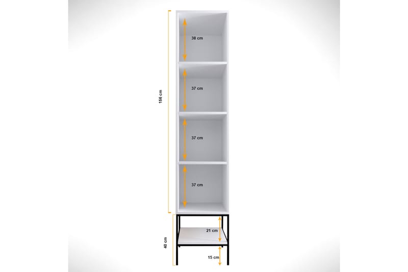 Elesham Garderobe 50x42 - Hvit - Oppbevaring - Klesoppbevaring - Garderober & garderobesystem - Garderobeskap & klesskap