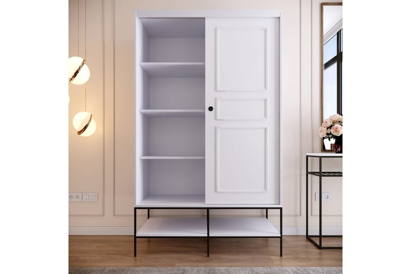 Elesham Garderobe 57x120 - Hvit - Oppbevaring - Klesoppbevaring - Garderober & garderobesystem - Garderobeskap & klesskap