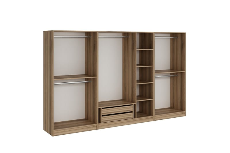 Fruitland Garderobe 315 cm - Brun - Oppbevaring - Klesoppbevaring - Garderober & garderobesystem - Garderobeskap & klesskap