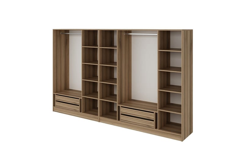 Fruitland Garderobe 315 cm - Brun - Oppbevaring - Klesoppbevaring - Garderober & garderobesystem - Garderobeskap & klesskap