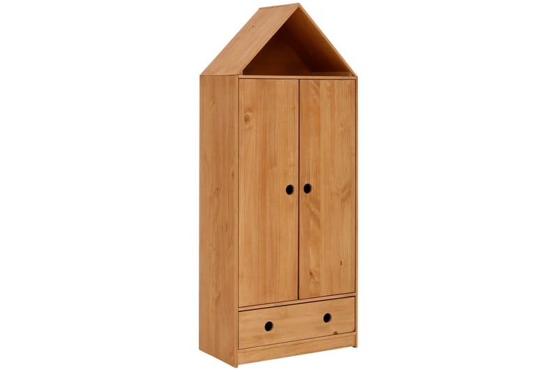 Masoomya Barnegarderobe 75x180 cm - Brun - Oppbevaring - Klesoppbevaring - Garderober & garderobesystem - Garderobeskap & klesskap