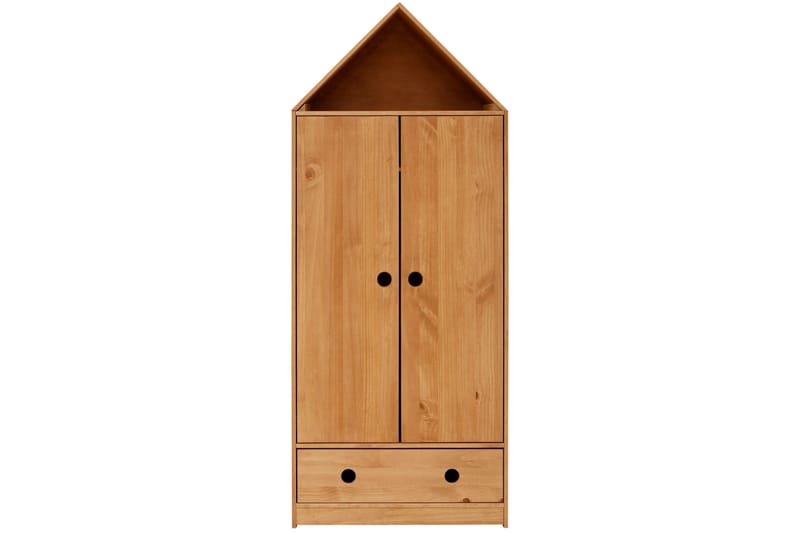 Masoomya Barnegarderobe 75x180 cm - Brun - Oppbevaring - Klesoppbevaring - Garderober & garderobesystem - Garderobeskap & klesskap