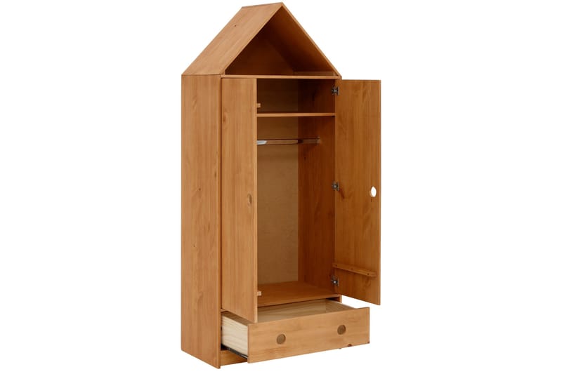 Masoomya Barnegarderobe 75x180 cm - Brun - Oppbevaring - Klesoppbevaring - Garderober & garderobesystem - Garderobeskap & klesskap