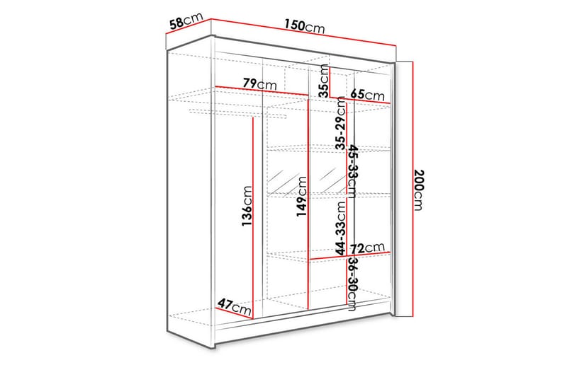 Pickering Garderobe - Oppbevaring - Klesoppbevaring - Garderober & garderobesystem - Garderobeskap & klesskap