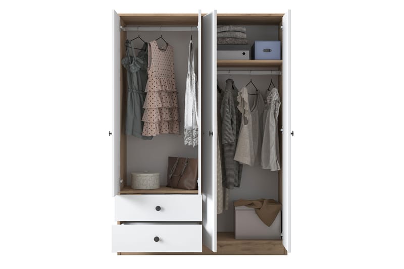 Rinorea Garderobe 120x170 cm - Brun - Oppbevaring - Klesoppbevaring - Garderober & garderobesystem - Garderobeskap & klesskap