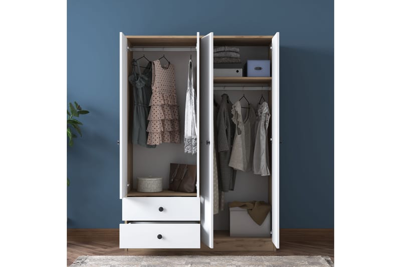 Rinorea Garderobe 120x170 cm - Brun - Oppbevaring - Klesoppbevaring - Garderober & garderobesystem - Garderobeskap & klesskap