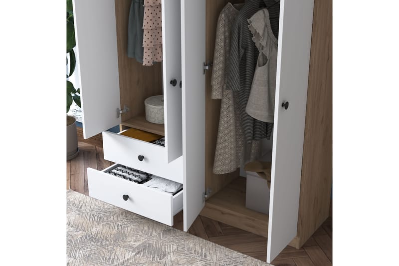 Rinorea Garderobe 120x170 cm - Brun - Oppbevaring - Klesoppbevaring - Garderober & garderobesystem - Garderobeskap & klesskap