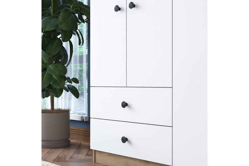 Rinorea Garderobe 120x170 cm - Brun - Oppbevaring - Klesoppbevaring - Garderober & garderobesystem - Garderobeskap & klesskap