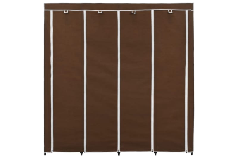 Garderobeskap med 4 rom brun 175x45x170 cm - Oppbevaring - Klesoppbevaring - Garderober & garderobesystem