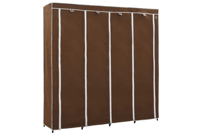 Garderobeskap med 4 rom brun 175x45x170 cm - Oppbevaring - Klesoppbevaring - Garderober & garderobesystem