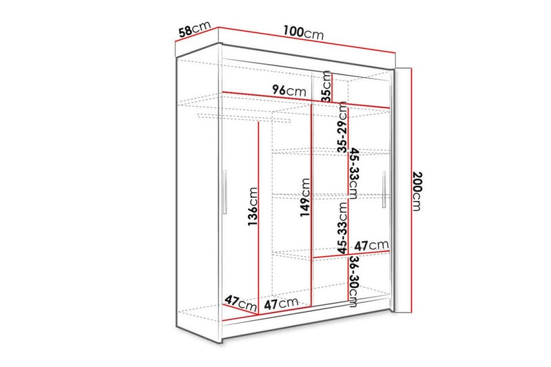 Glenmore Garderobe - Brun - Oppbevaring - Klesoppbevaring - Garderober & garderobesystem