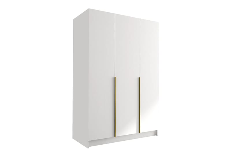 Herrljunga Garderobe 150 cm - Hvit/Gull - Oppbevaring - Klesoppbevaring - Garderober & garderobesystem