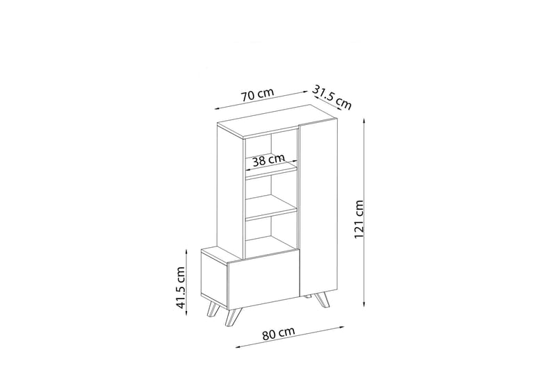 Agostina Skohylle Garderobe 80x121 cm Lys brun - Hanah Home - Oppbevaring - Klesoppbevaring - Garderober & garderobesystem - Innredning garderobe - Skohylle garderobe